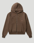 Generals Classic Fit Raglan Zip Hoodie Chestnut